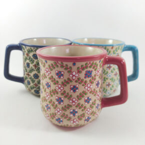  set de 3 tazas artesanales de cerámica de alta temperatura 